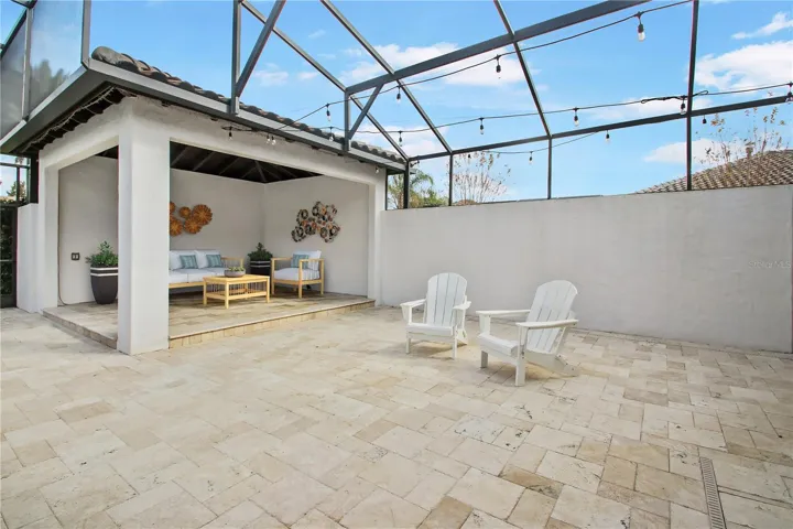 Deck patio area and covered gazebo