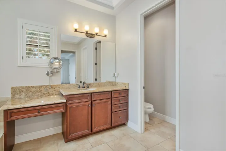 2nd wash station in master/primary bathroom and WC