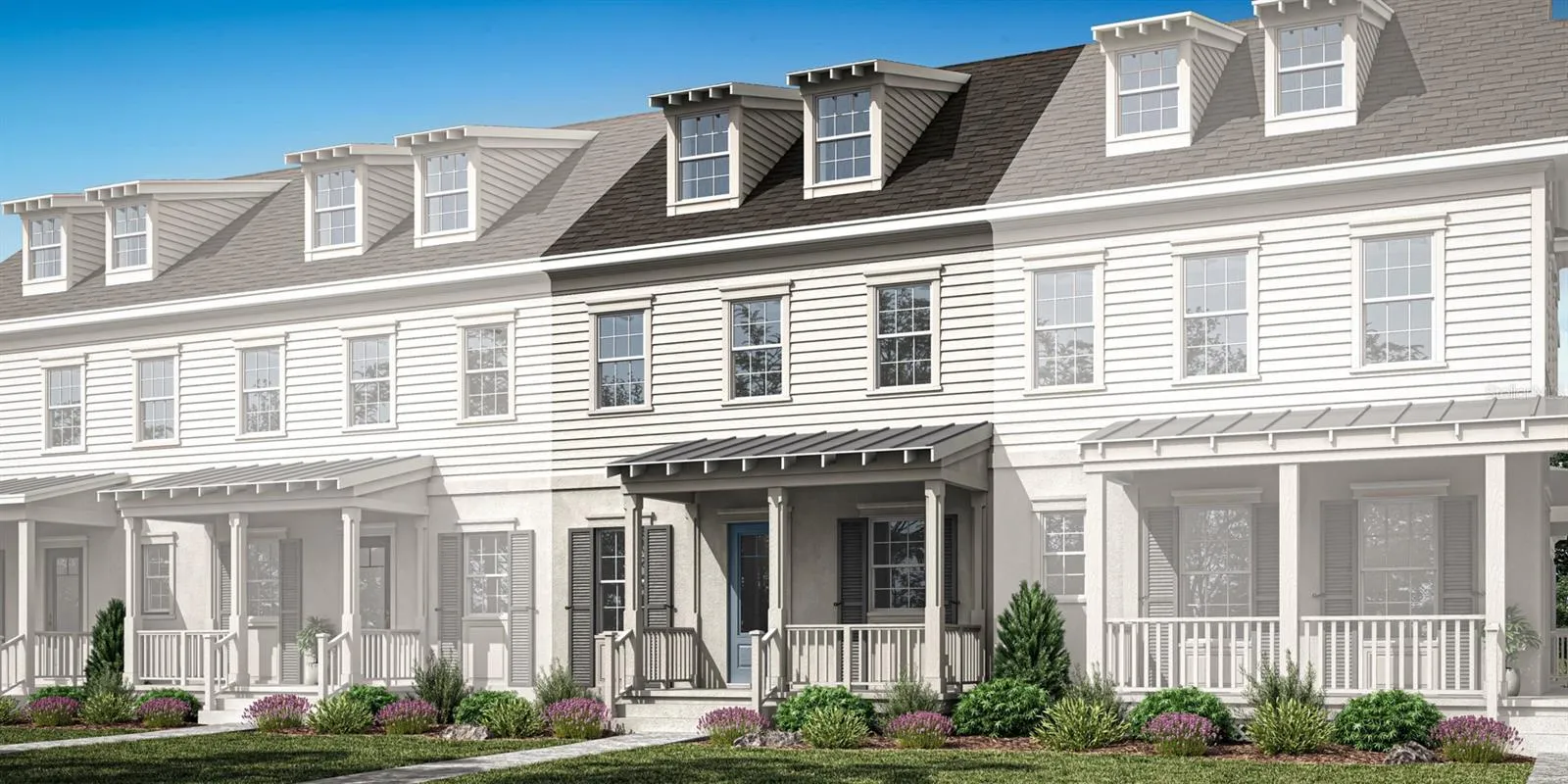 Island Village - Amelia Floorplan - Coastal Elevation - Architect's Rendering
