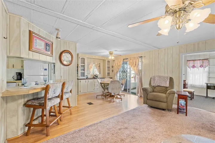 Breakfast bar and dining area.