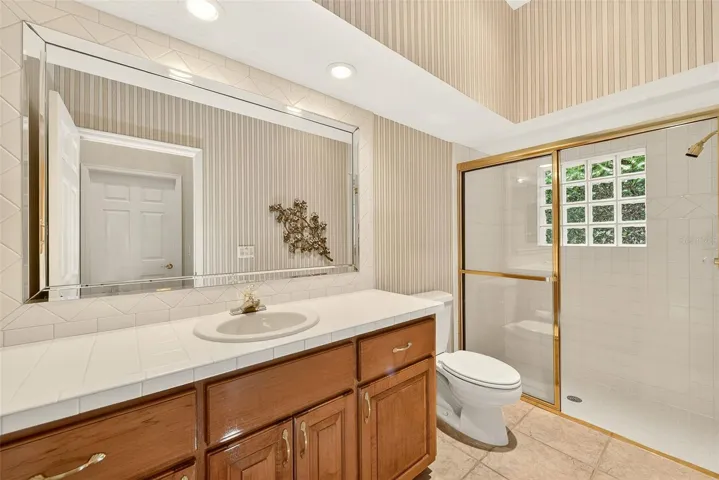 Bathroom 2 with shower.