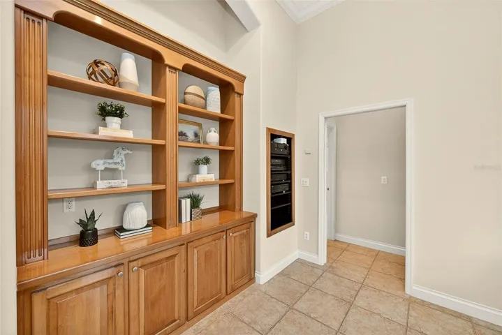 Custom, built-in cabinetry.