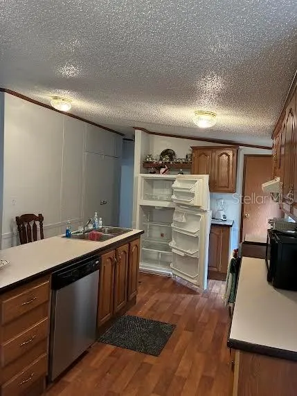 kitchen with laundry closet on the left