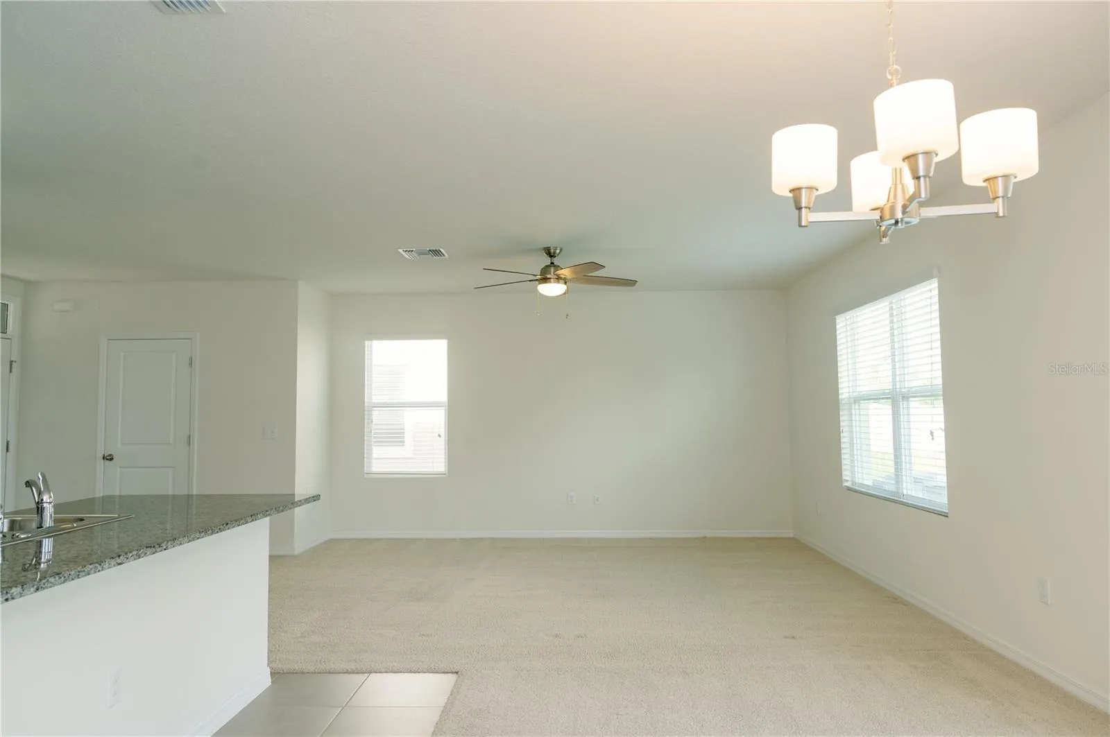 View from dinning area to livingroom
