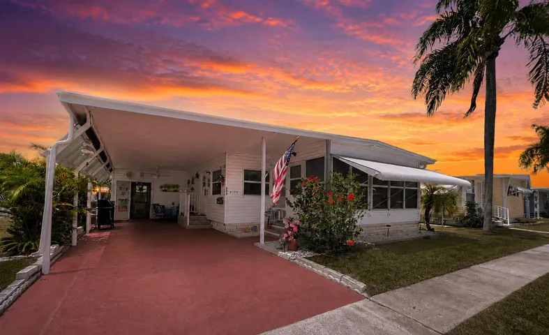 Front sunset view