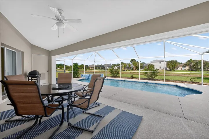 There's a closet for pool equipment storage just off the lanai.