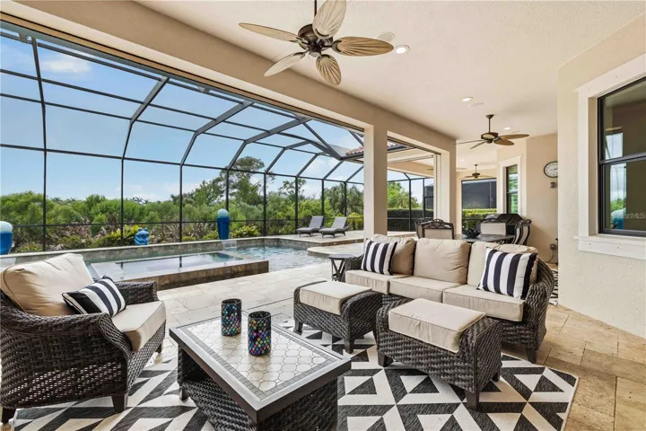 Outside entertaining areas are immense