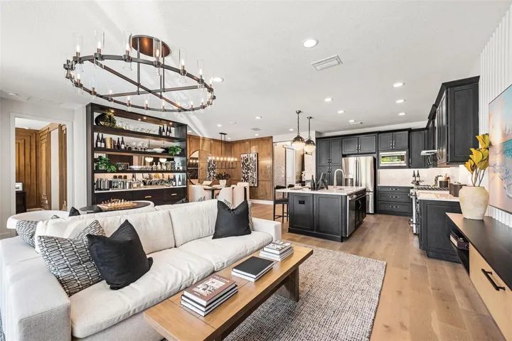 LIVING ROOM, KITCHEN, DINING