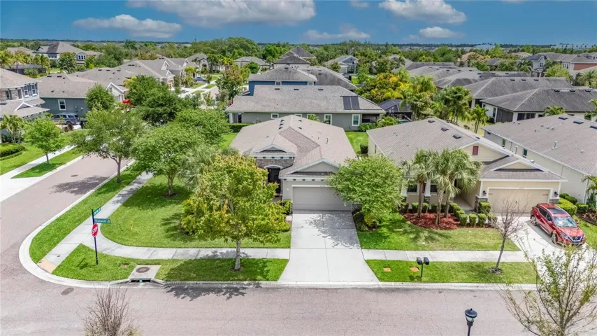 Aerial Overview of Corner Lot