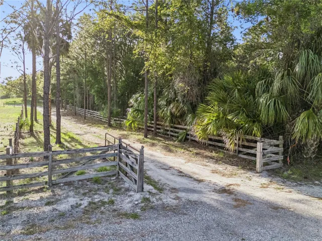 Gated entrance to property.