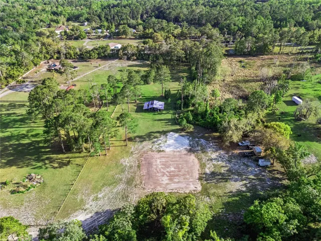 Total view of property from bird's eye point of view.