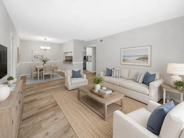 Living / Dining Virtually Staged