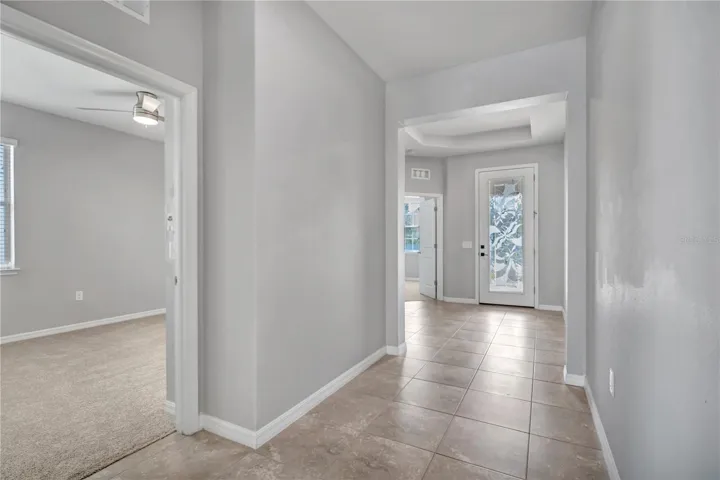 Glass Door entry and Tray ceiling