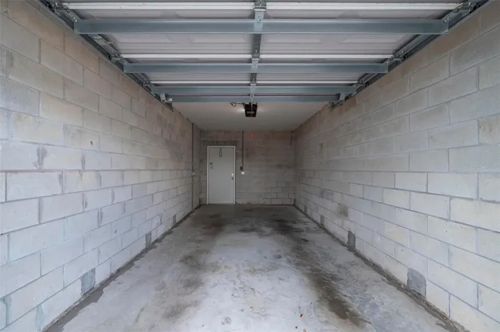Interior of garage.
