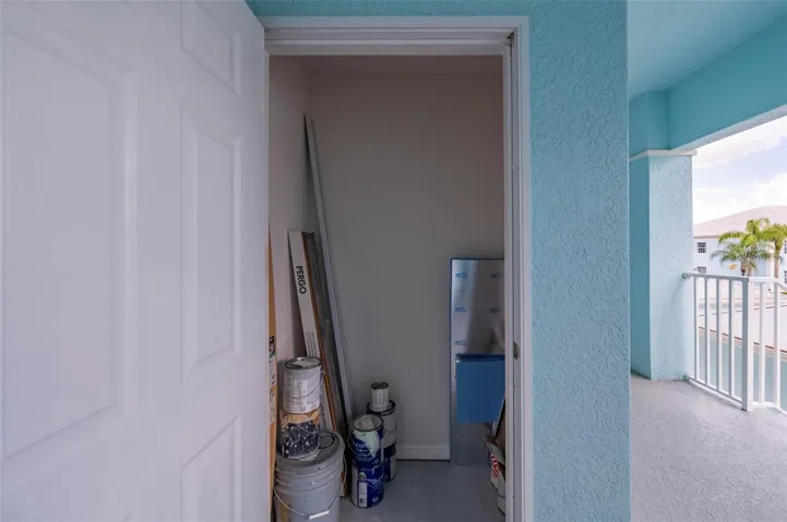 Storage Closet to the right of the front door