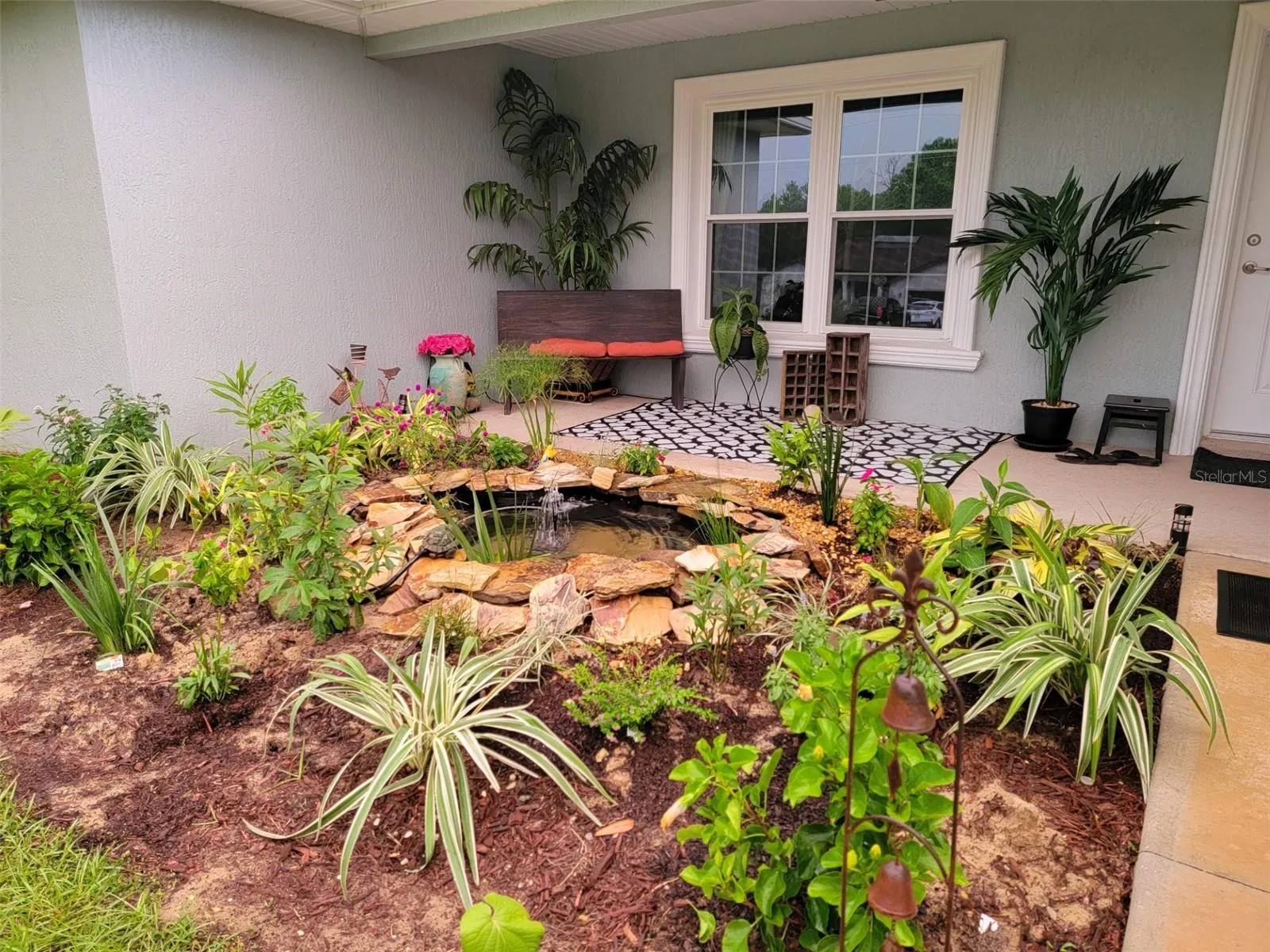 Front Entry with Pond