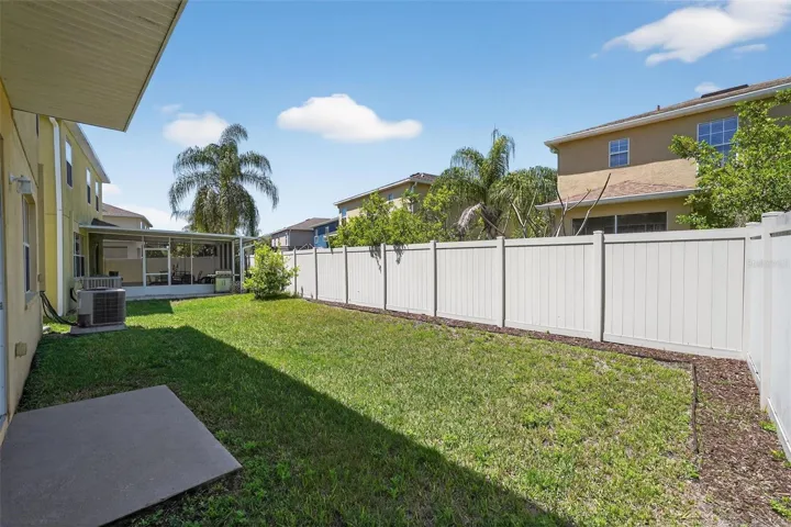 Backyard with Vinyl fence