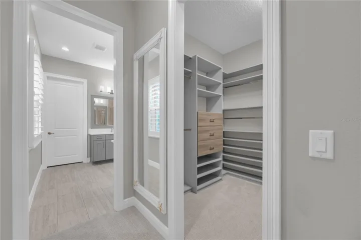 Main downstairs bedroom walk-in