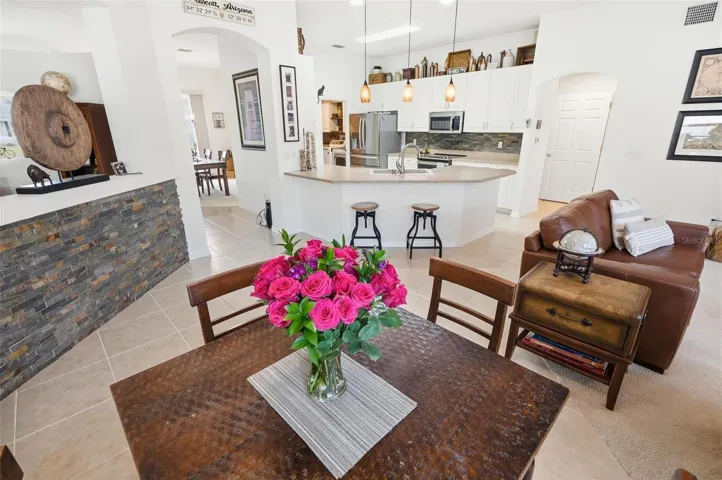 Kitchen, Living Room and Nook Area