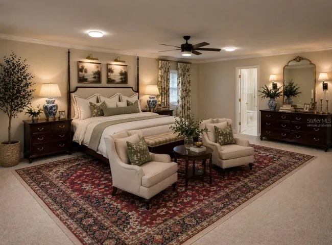 Virtually Staged Primary Bedroom