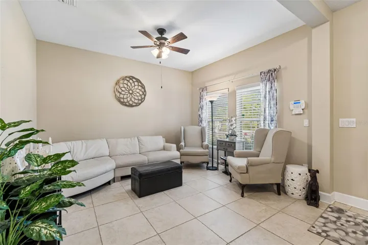 As you walk in, here is your den or office