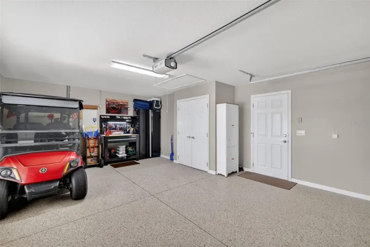 Garage with Epoxied Florring