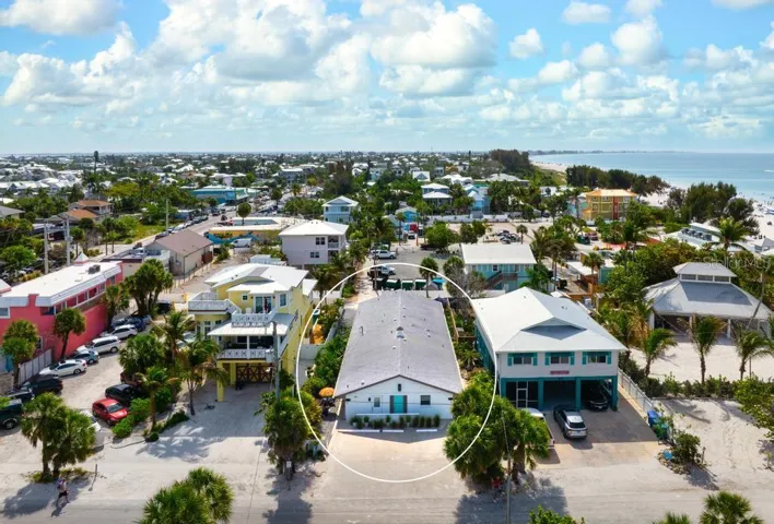 Front elevation and aerial views to the south