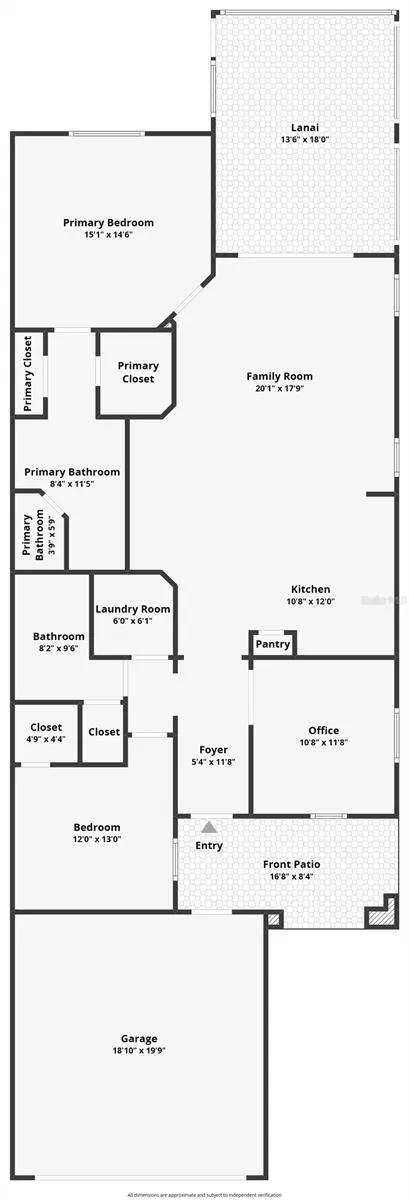Floor plan with extended lanai.