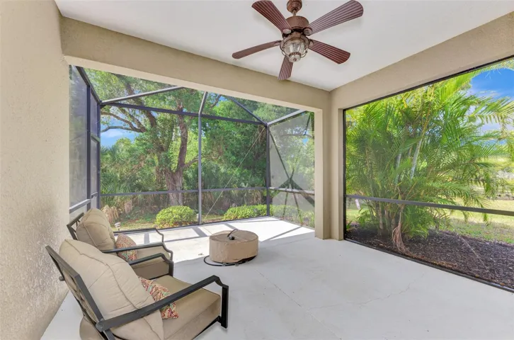 Covered and screened lanai.