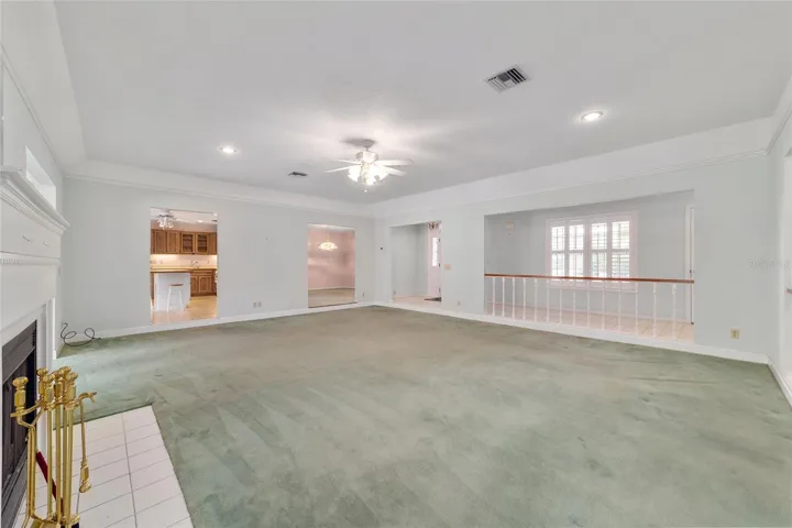 From gallery toward entry and kitchen