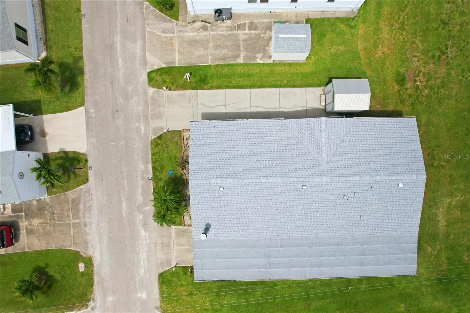 Aerial and new roof