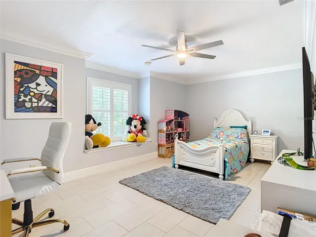 Bedroom 2 with office space and lots of storage