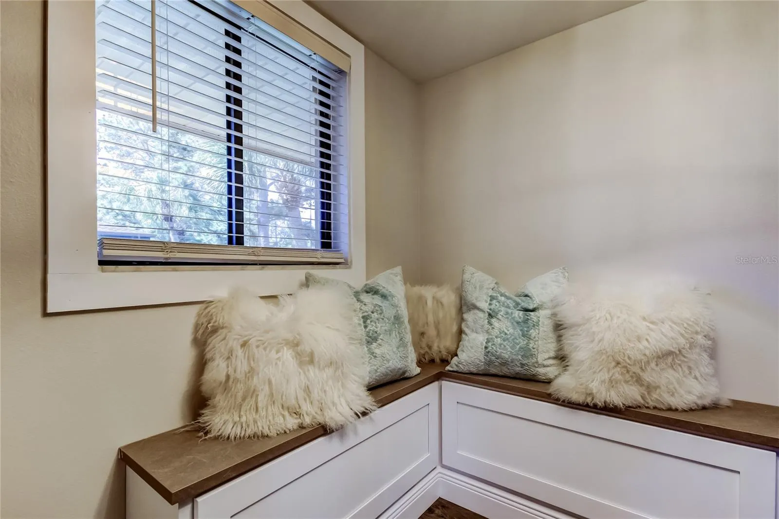 28. Custom Built Bench Seating in Dining Area to Maximize Space - Get a Round Table for Best Fit!