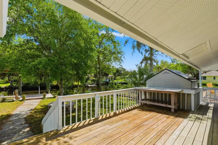 Overlooking the Back Yard and Canal
