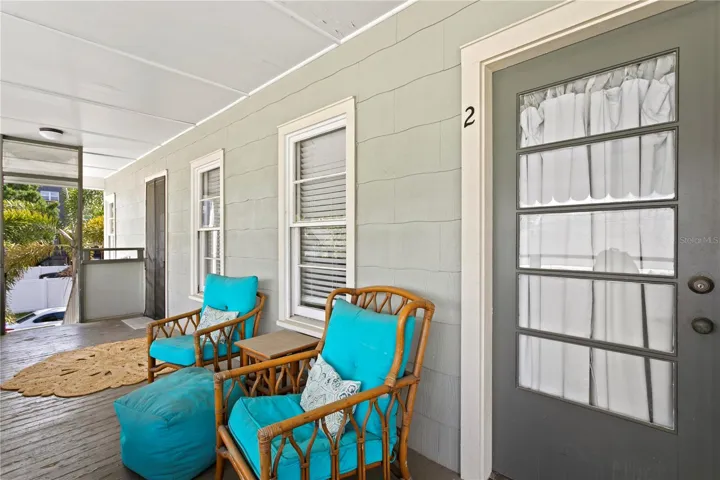 Shared front porch for Apt 1 & 2