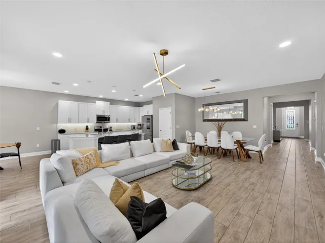 Ope Floor Plan View to Front of Home