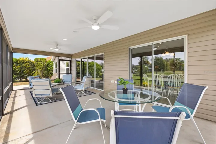 ROUND PATIO TABLE AND CHAIRS CONVEY WITH THE HOME