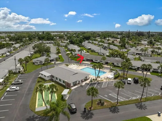 across from the community pool