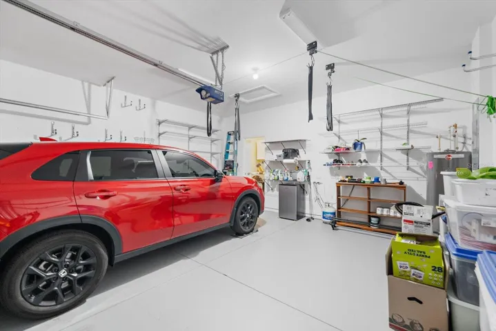 2 Car Garage with Storage Racks, new water heater in 2025