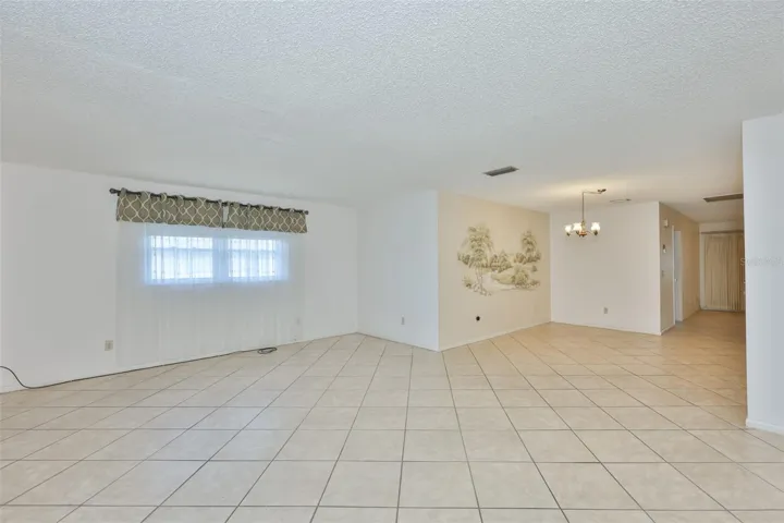 Formal living room and dining area