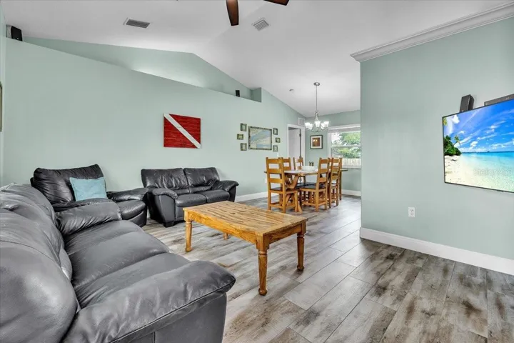 Open Living and dining area
