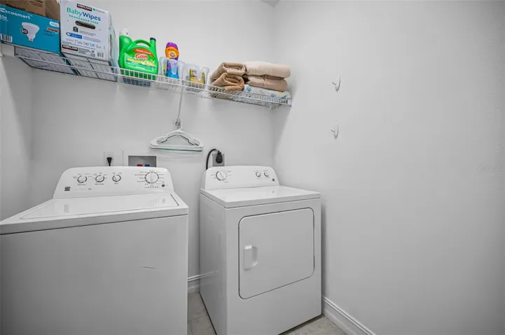 Spacious laundry room