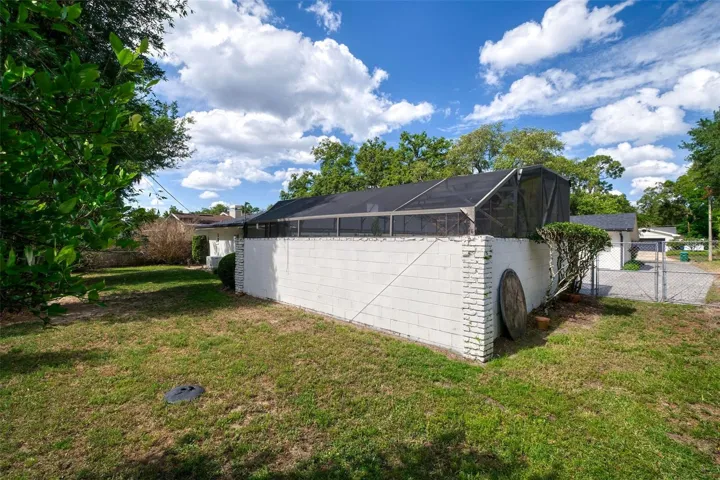 Fully fenced backyard