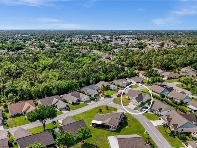 AERIAL VIEW OF THE PROPERTY TOWARDS THE NORTH.