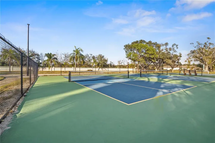 PICKLEBALL AND TENNIS COURTS.
