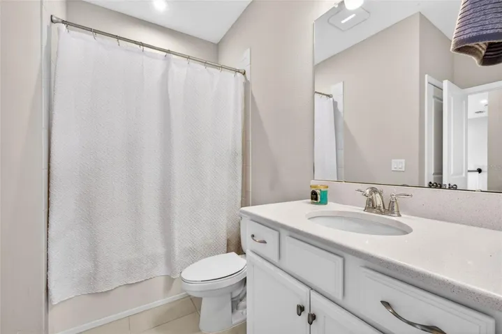 2nd full bathroom off of the office and bedroom.