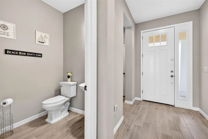 First floor guest half bath.