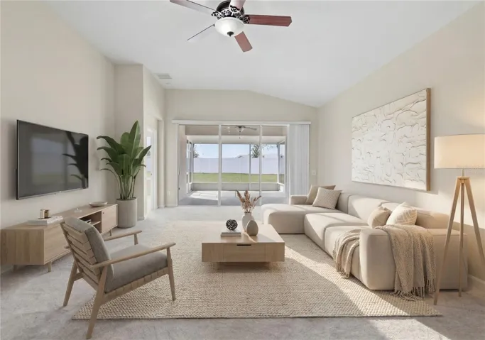 Family Room virtually staged