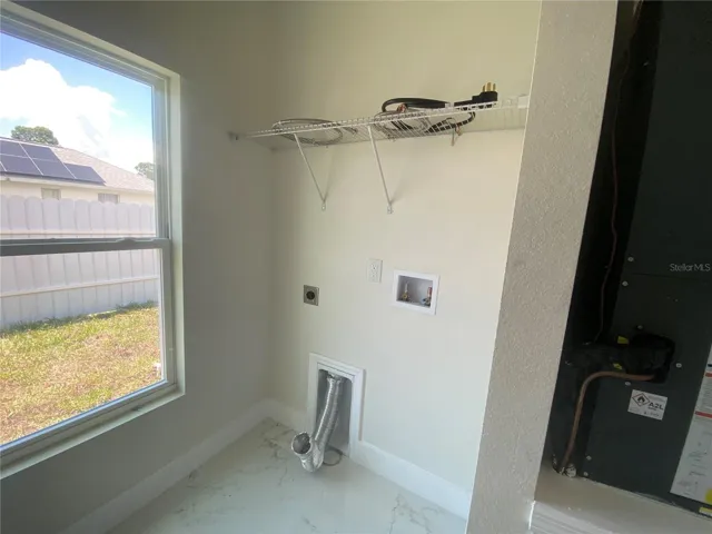 inside laundry room washer &amp; dryer to be installed