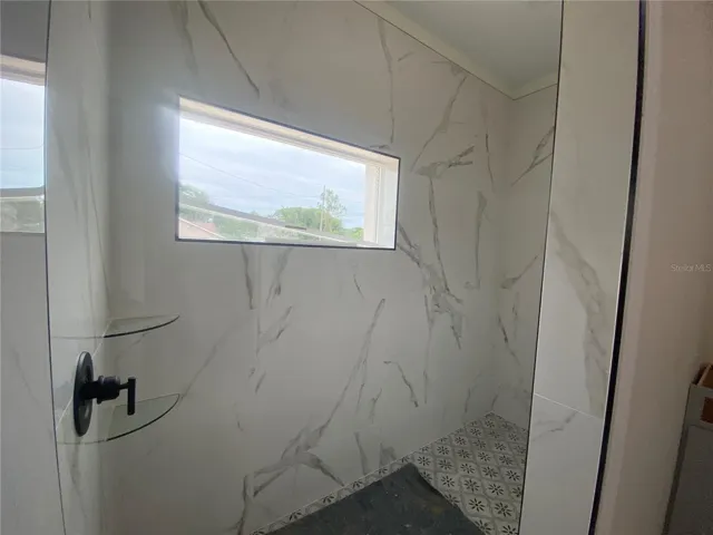 primary tiled walk in shower